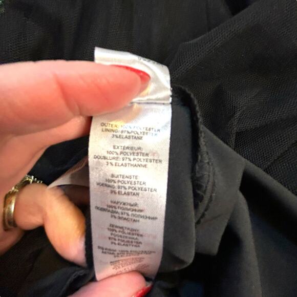 NWT - Little Mistress Petite Black Floral Dress - US Size 2 - Picture 9 of 13